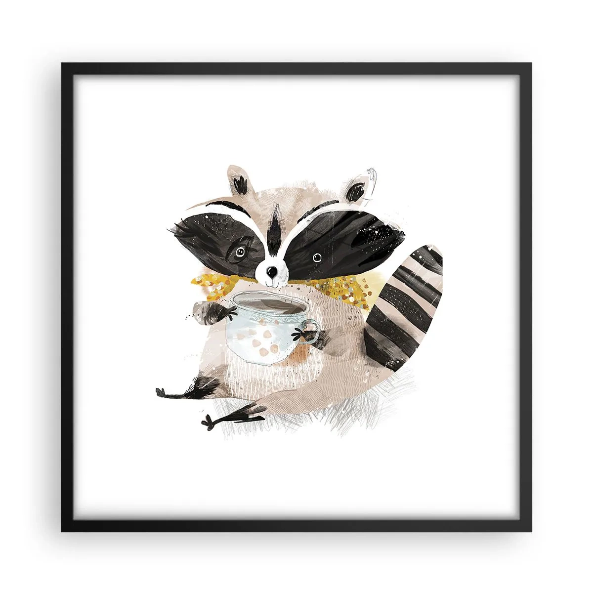 Plagát v čiernom ráme - Môj priateľ mýval - 50x50 cm