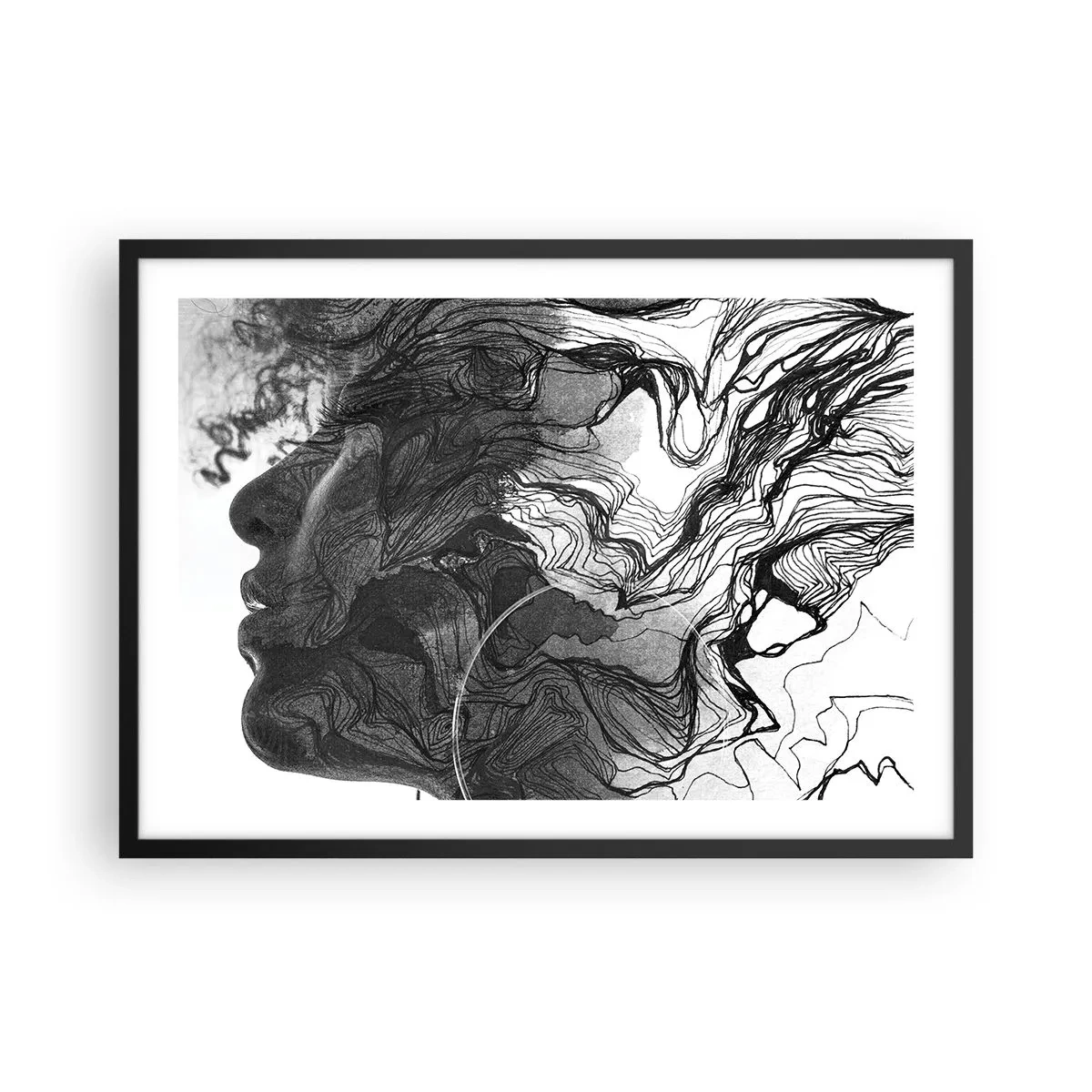 Plagát v čiernom ráme - Zapletená v snoch - 70x50 cm