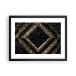 Plagát v čiernom ráme - Geometria v štýle glamour - 40x30 cm