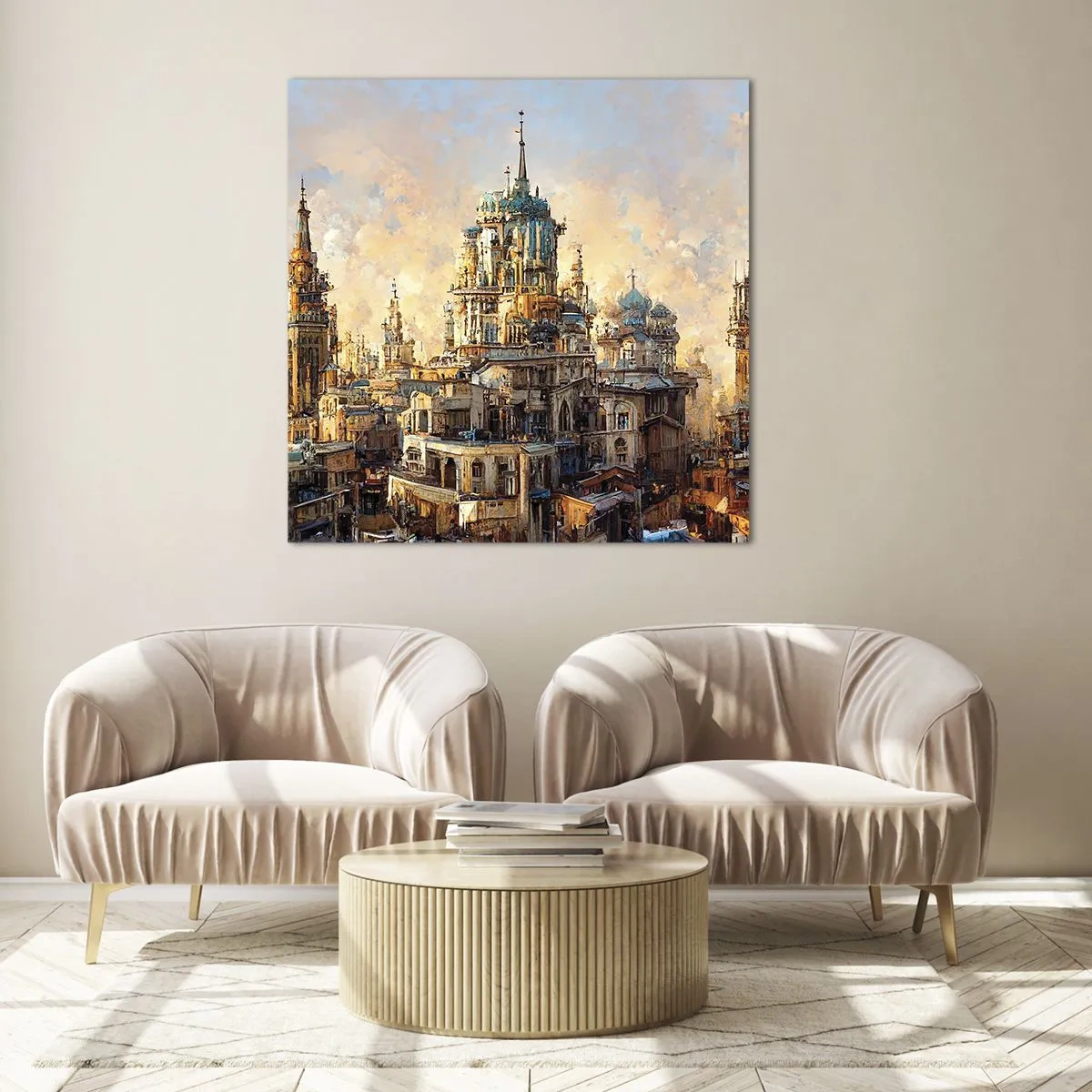 Obraz na skle - Mesto miest - 40x40 cm