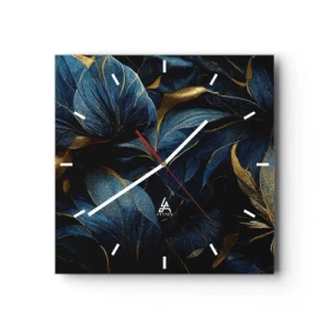 Nástenné hodiny - Podšívané zlatom - 40x40 cm