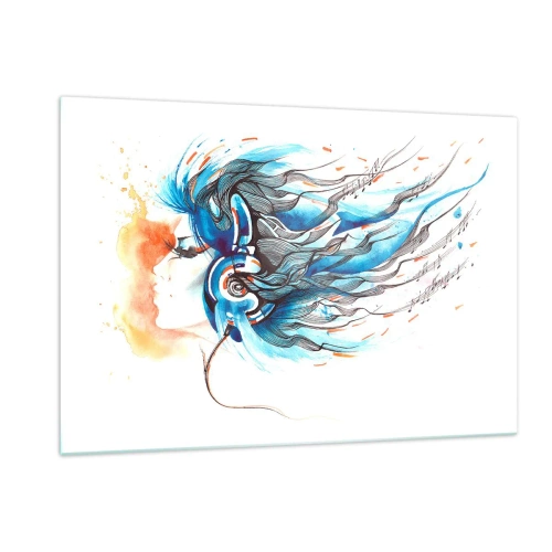 Obraz na skle - Nech hrá hudba - 120x80 cm