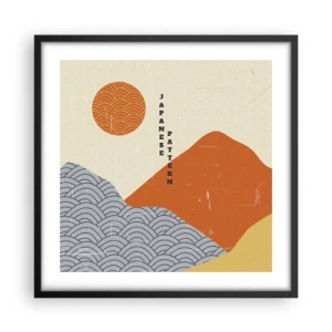 Plagát v čiernom ráme - V japonskom duchu - 50x50 cm