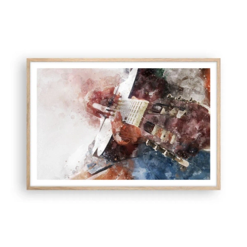 Plagát v ráme zo svetlého duba - Čo si o tom myslíš? - 91x61 cm