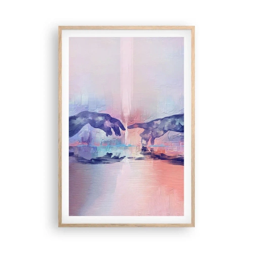 Plagát v ráme zo svetlého duba - Božská iskra života - 61x91 cm