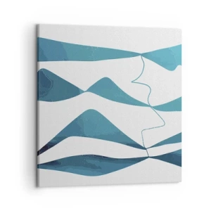 Obraz na plátne - Abstrakcia: tyrkysový vzťah - 50x50 cm