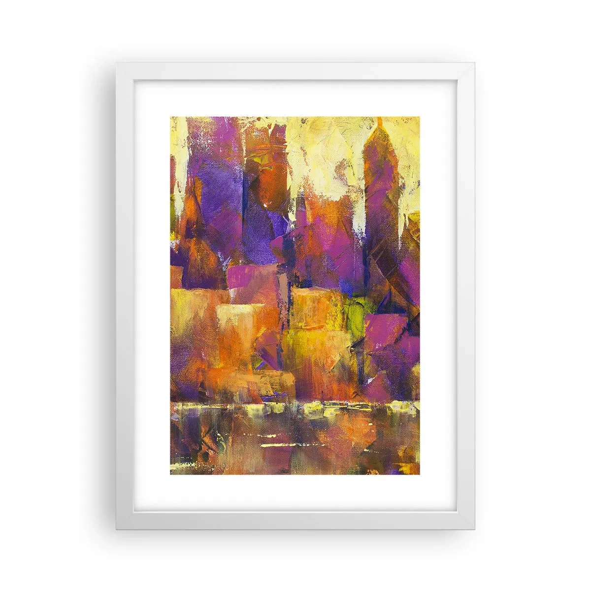 Plagát v bielom ráme - Metropolitná kompozícia - 30x40 cm