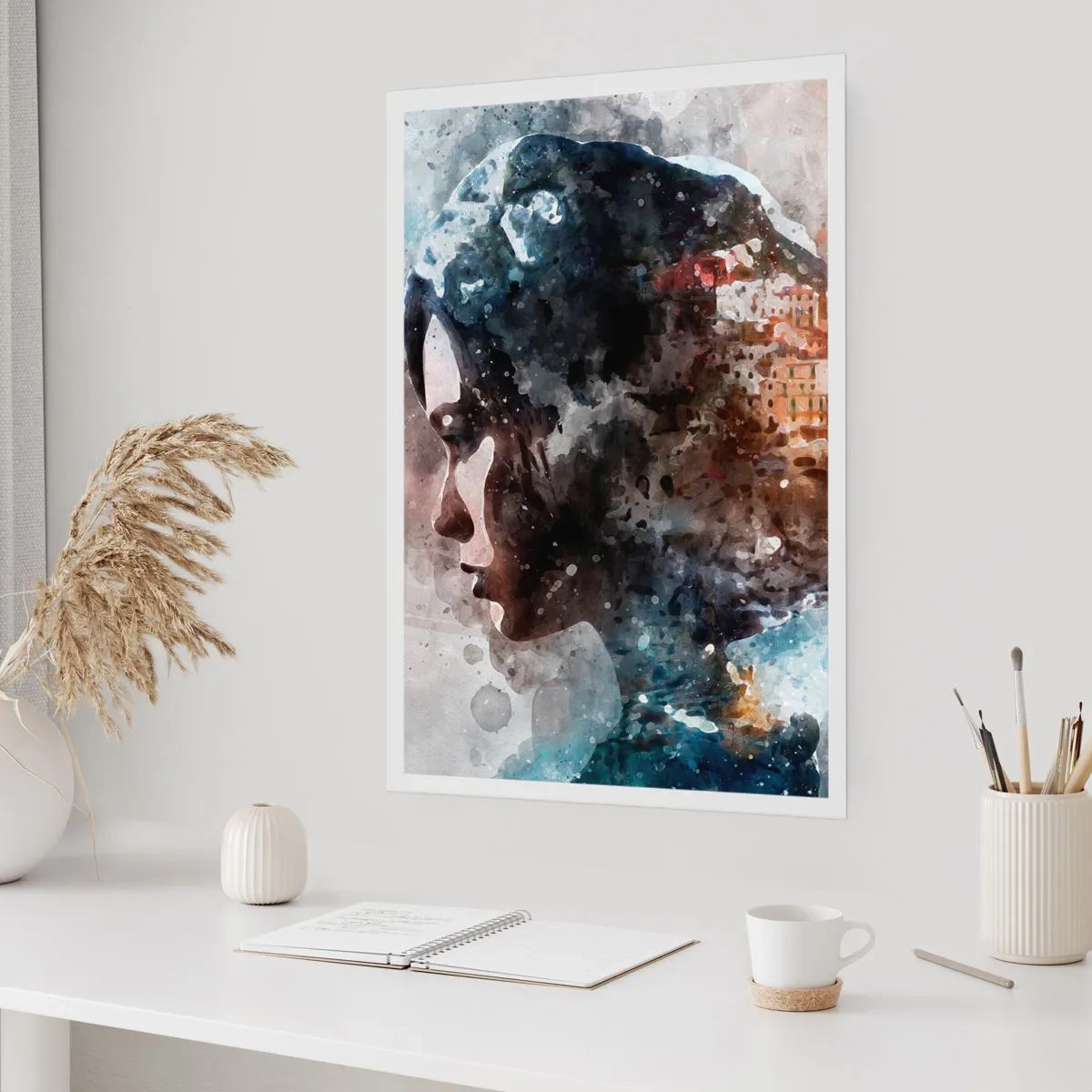 Plagát - Príbeh o dievčati s mestom v pozadí - 70x100 cm