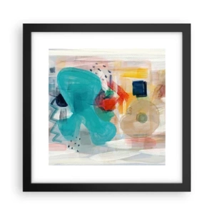 Plagát v čiernom ráme - Farebná hra - 30x30 cm