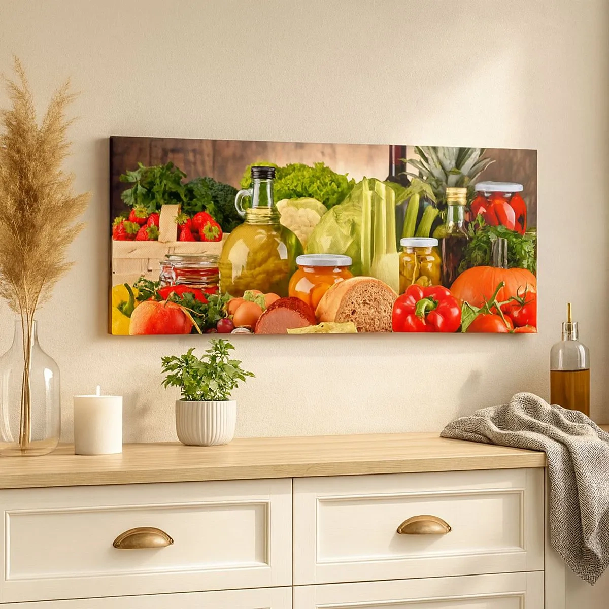 Obraz na plátne - Údené, pečené, marinované - 100x40 cm