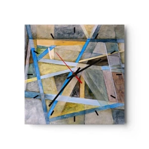 Nástenné hodiny - Priamo alebo diagonálne? - 30x30 cm