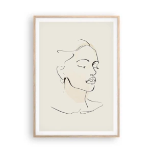 Plagát v ráme zo svetlého duba - Výrazným ťahom - 70x100 cm