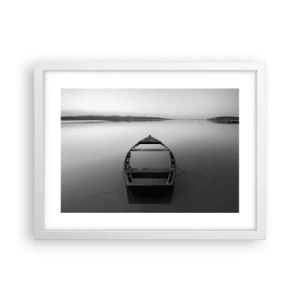 Plagát v bielom ráme - Túžba a melanchólia - 40x30 cm