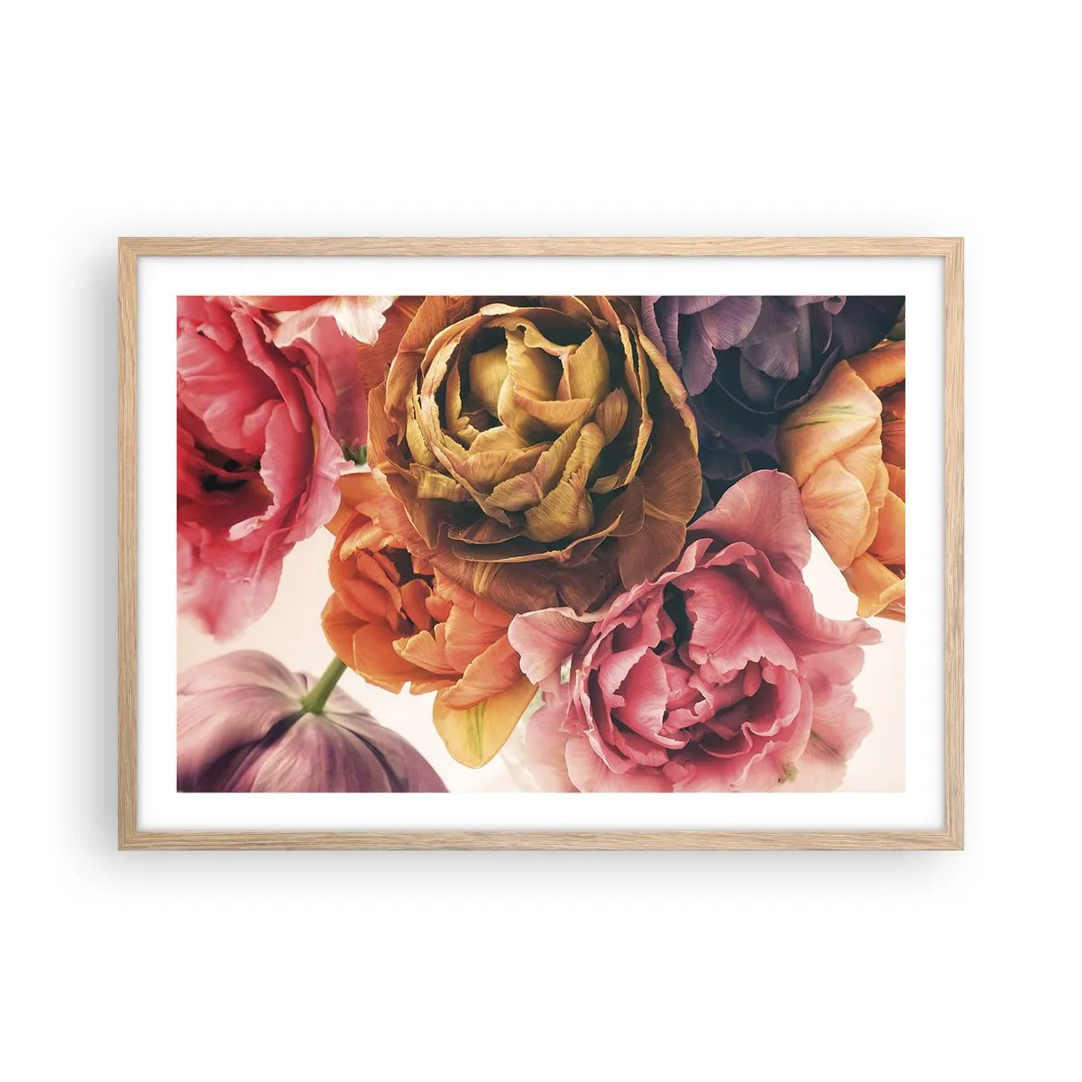 Plagát v ráme zo svetlého duba - Oslava života - 70x50 cm