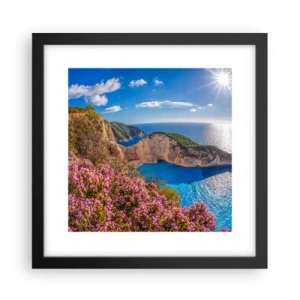 Plagát v čiernom ráme - Moje veľké grécke prázdniny - 30x30 cm