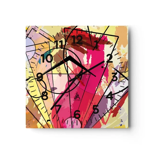 Nástenné hodiny - Výbuch - 40x40 cm