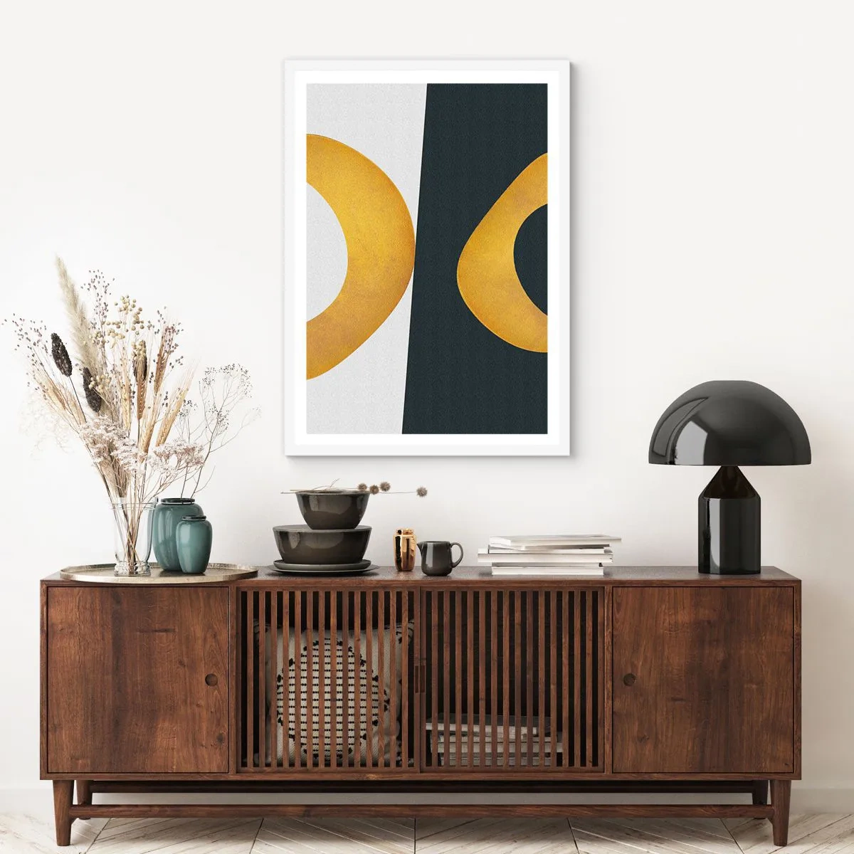 Plagát v bielom ráme - Po prvé: zlato - 70x100 cm