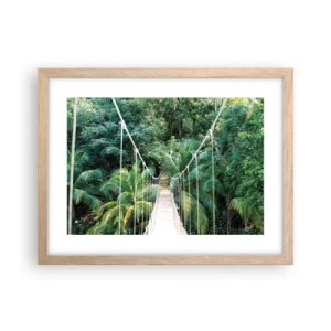 Plagát v ráme zo svetlého duba - Welcome to the jungle! - 40x30 cm