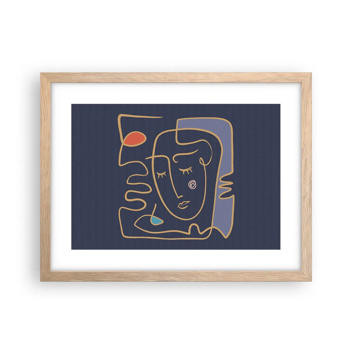 Plagát v ráme zo svetlého duba - V zádumčivosti - 40x30 cm