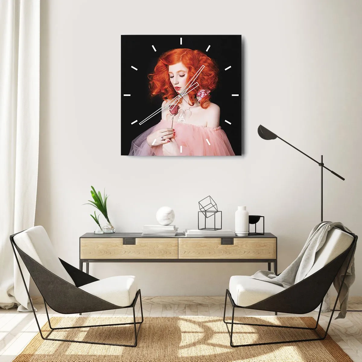 Nástenné hodiny - V barokovom štýle - 40x40 cm