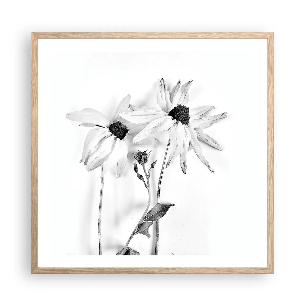 Plagát v ráme zo svetlého duba - Nikto nechce byť sám - 60x60 cm