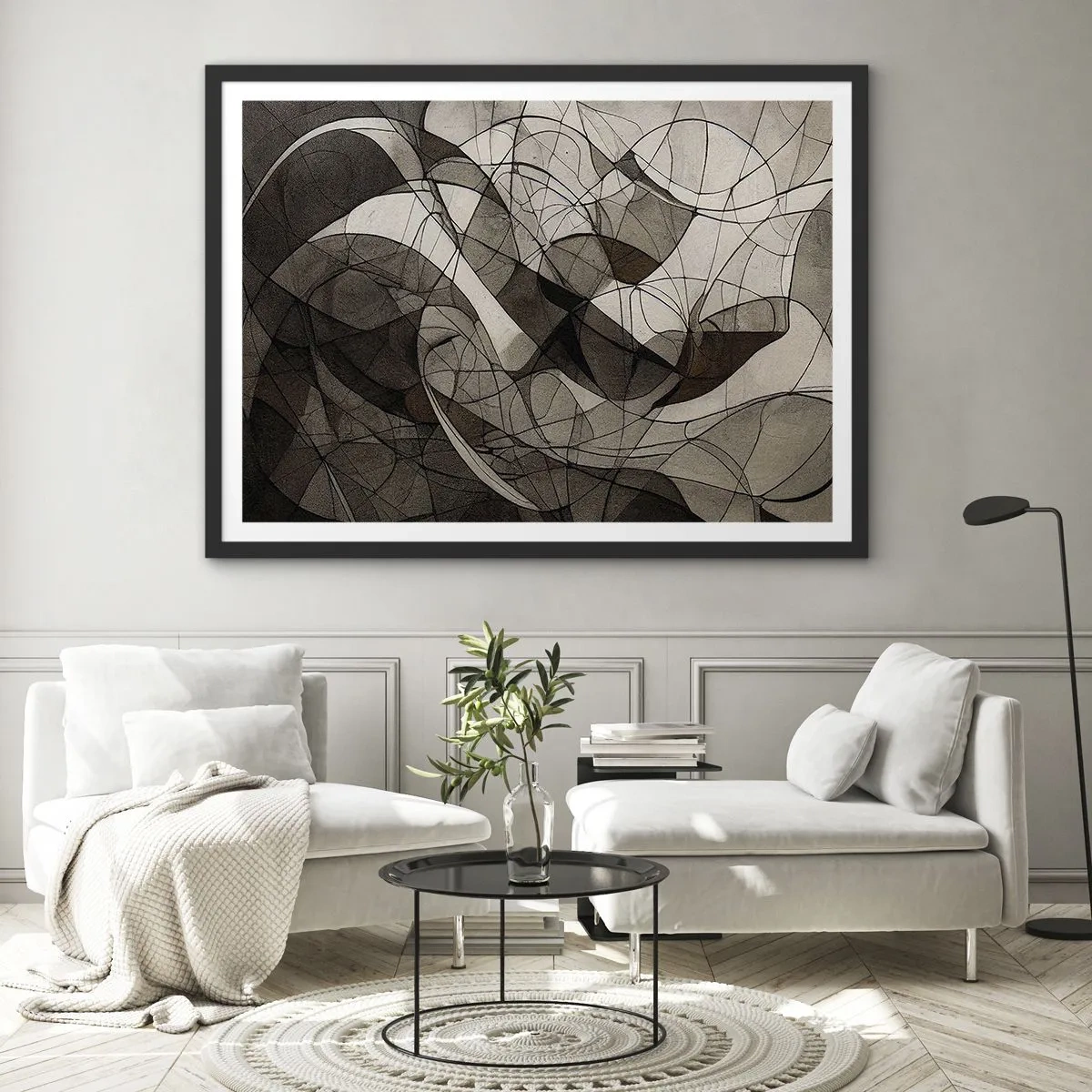 Plagát v čiernom ráme - Obeh farieb Zeme - 100x70 cm