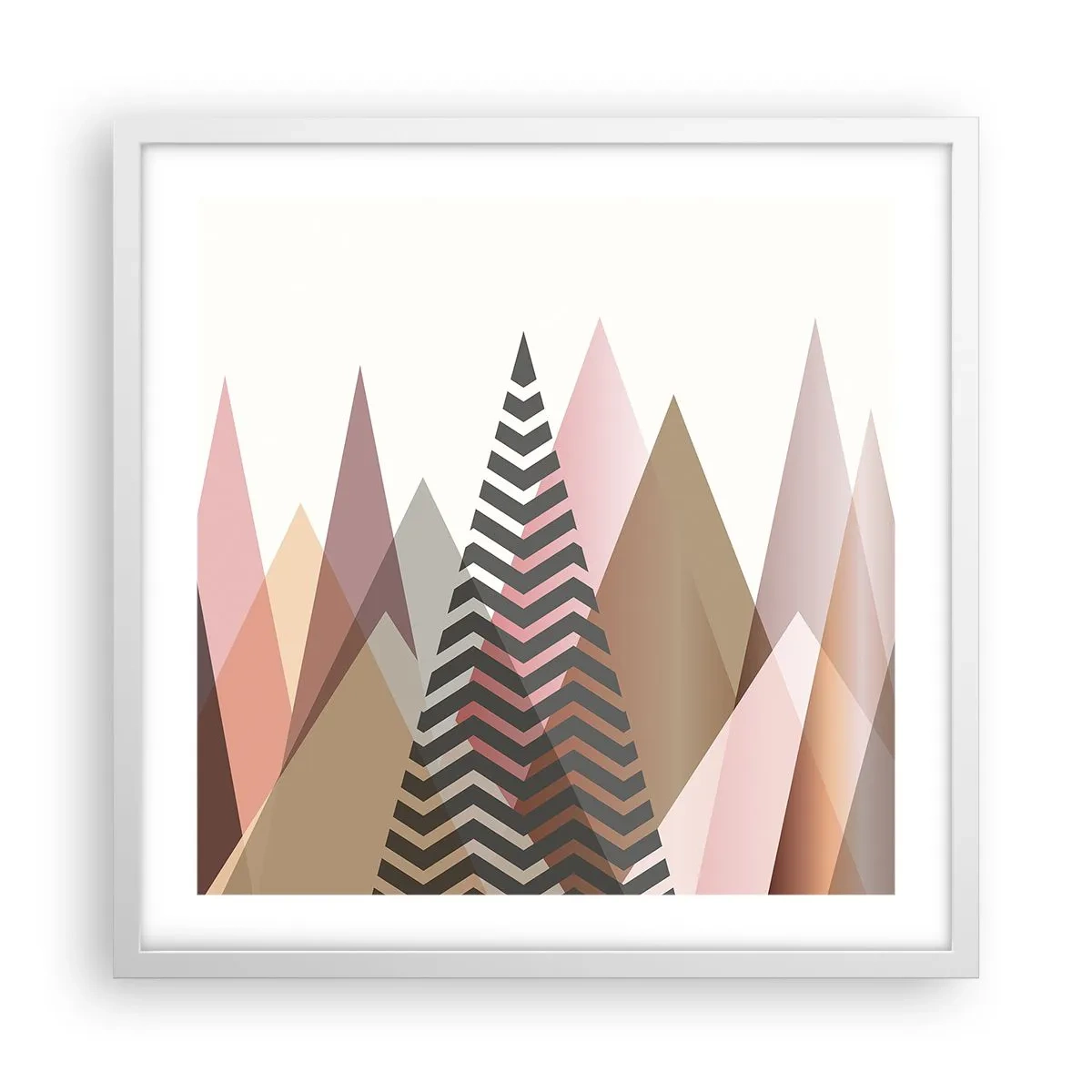 Plagát v bielom ráme - Pyramidálny pohľad - 50x50 cm