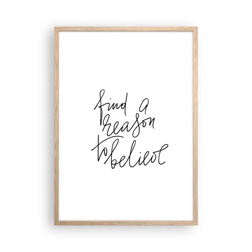 Plagát v ráme zo svetlého duba - Je to možné - 50x70 cm