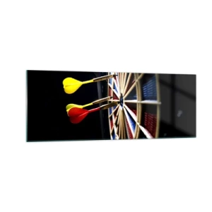 Obraz na skle - Presný zásah - 140x50 cm