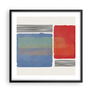 Plagát v čiernom ráme - Duch a písmeno geometrie - 50x50 cm