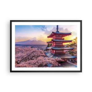 Plagát v čiernom ráme - Podstata japonského ducha - 70x50 cm