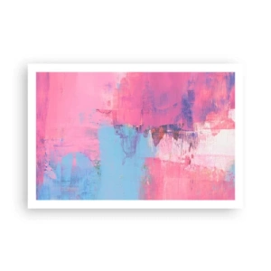 Plagát - Ružová, modrá a štipka svetla - 91x61 cm