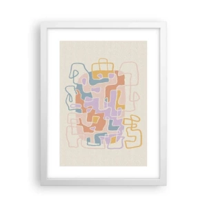 Plagát v bielom ráme - Labyrint – veselé dobrodružstvo - 30x40 cm