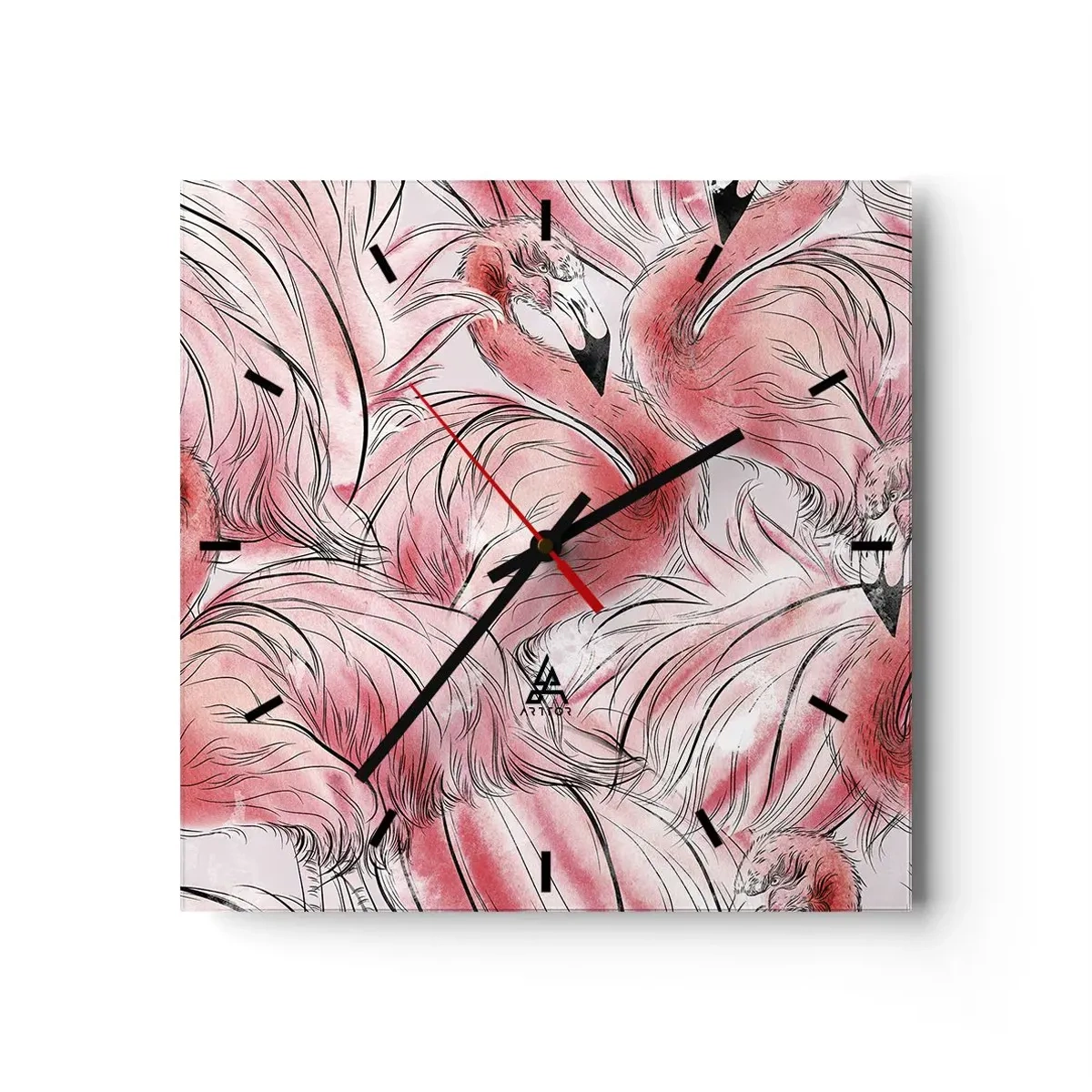Nástenné hodiny - Vtáči corps de ballet - 30x30 cm