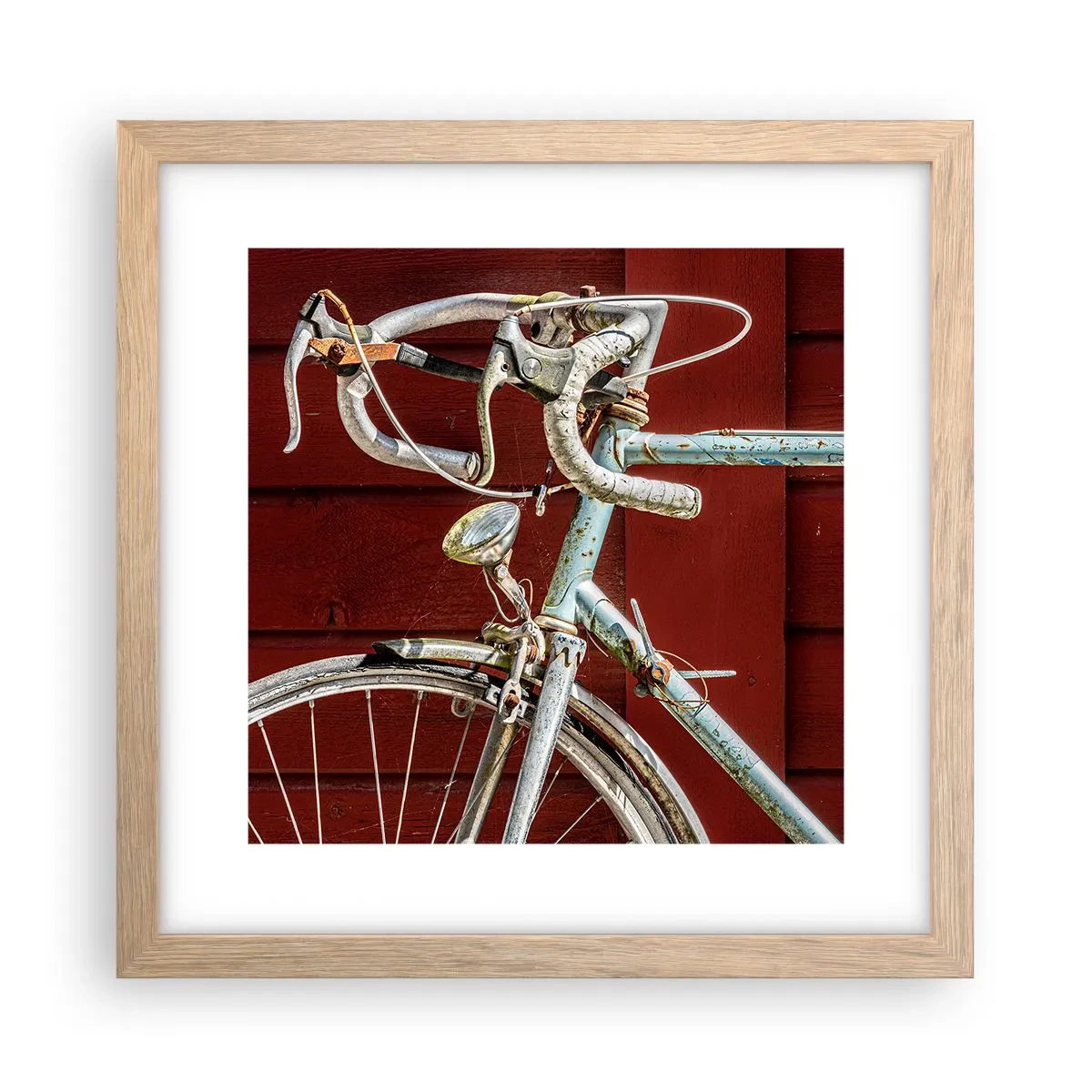 Plagát v ráme zo svetlého duba - Stvorený pre víťazstvo - 30x30 cm