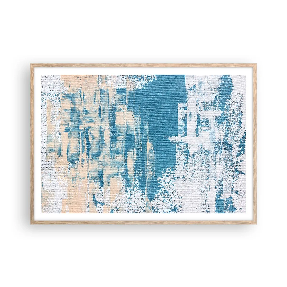 Plagát v ráme zo svetlého duba - Cez cencúľ - 100x70 cm