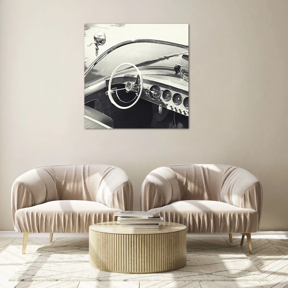 Obraz na skle - Počasie pre bohatých - 50x50 cm