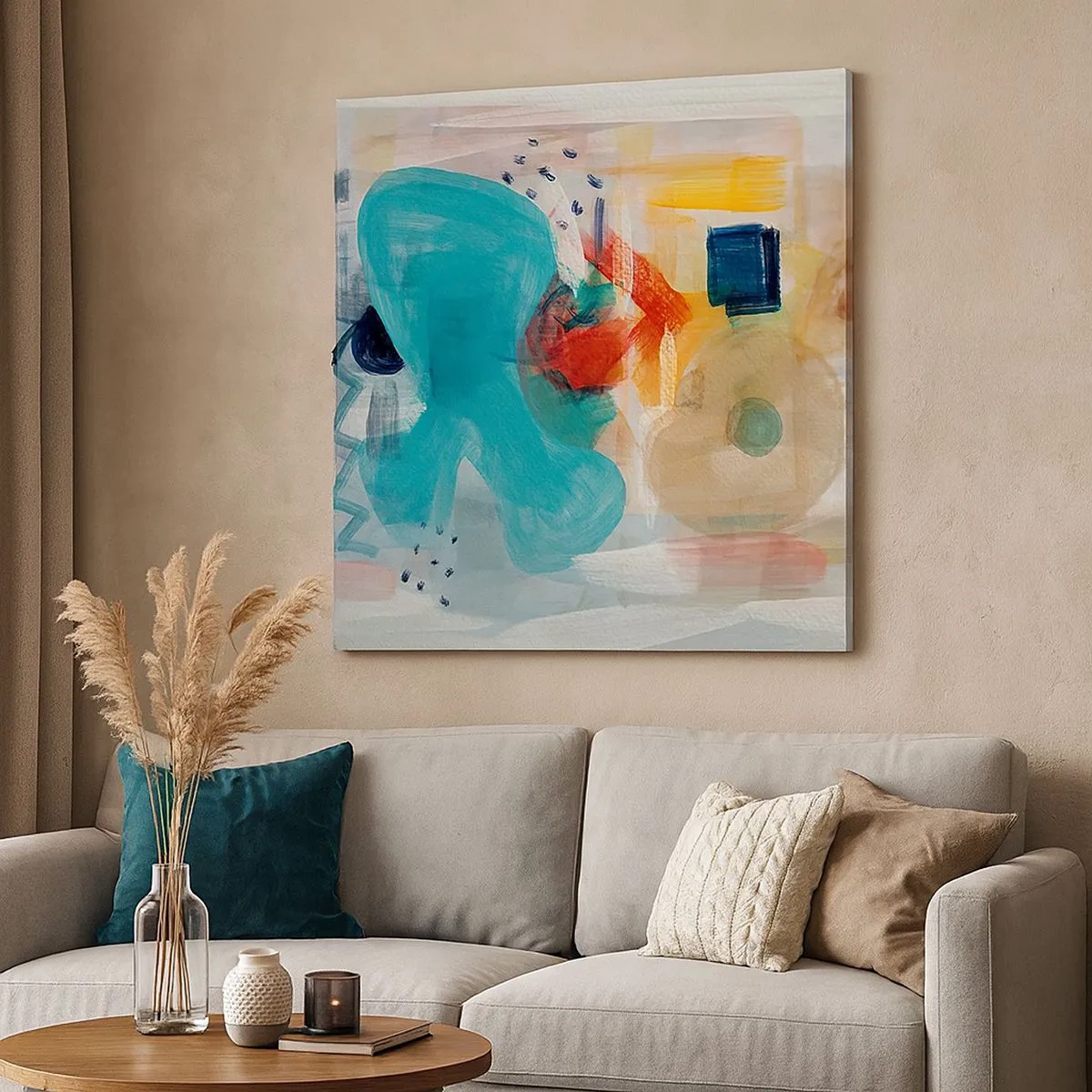 Obraz na plátne - Farebná hra - 30x30 cm