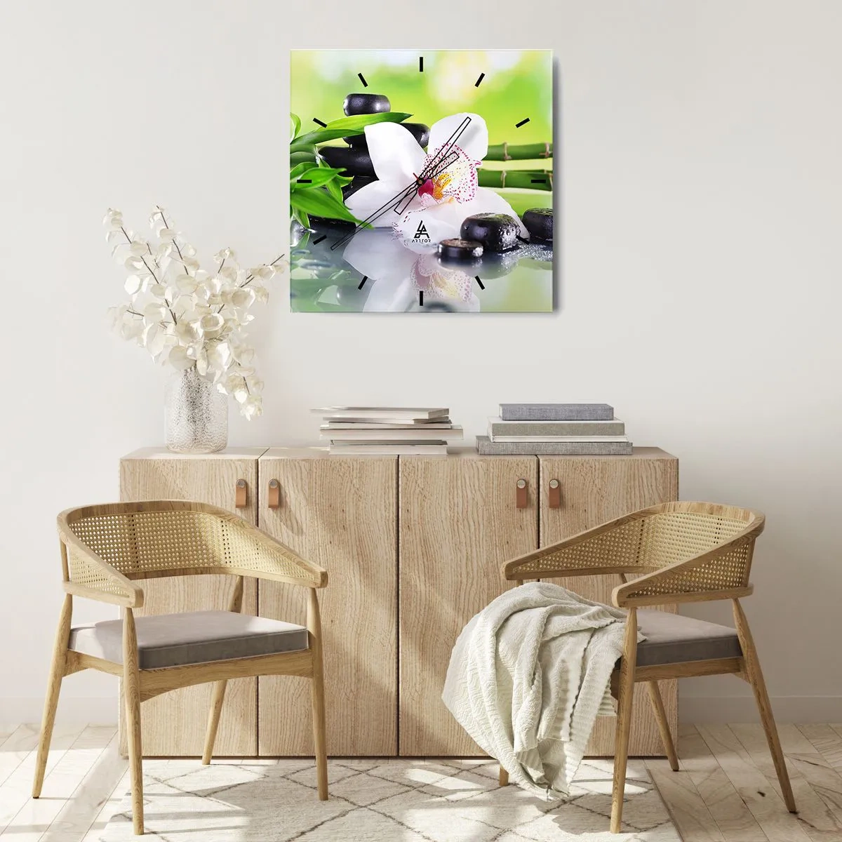 Nástenné hodiny - Chladná sviežosť - 40x40 cm