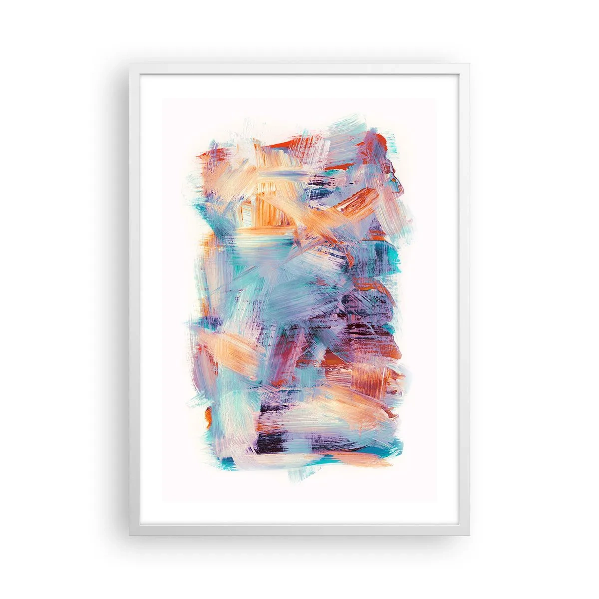 Plagát v bielom ráme - Farebný neporiadok - 50x70 cm