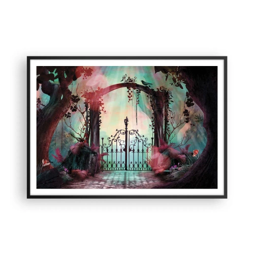 Plagát v čiernom ráme - Tajná záhrada - 100x70 cm