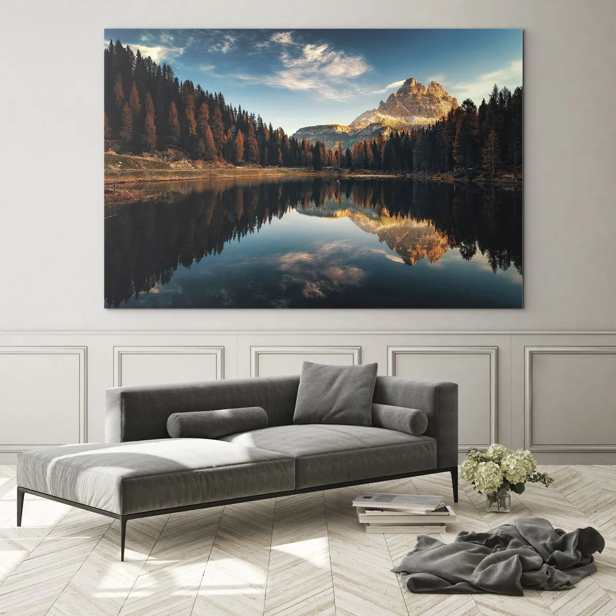 Obraz na skle - Dvojitá krajina - 70x50cm - Dvojitá krajina - Moderná nástenná dekorácia do obývacej izby a spálne ARTTOR