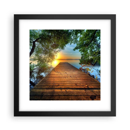 Plagát v čiernom ráme - Neponáhľaj sa, posaď sa - 30x30 cm