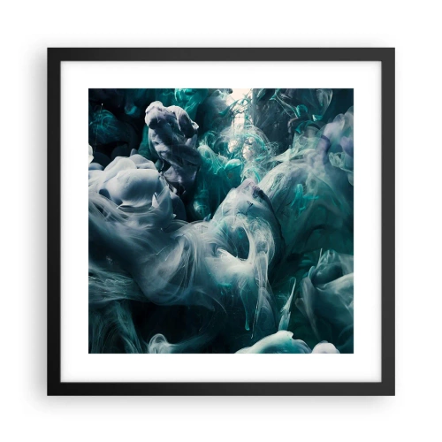 Plagát v čiernom ráme - Pohyb farby - 40x40 cm