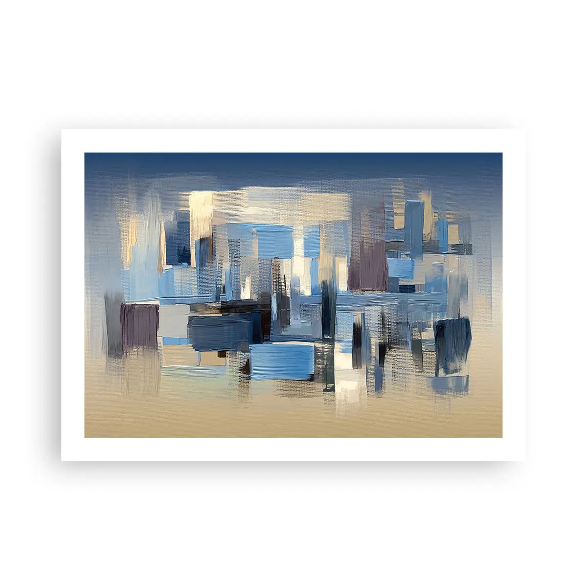 Plagát - Modrá konštrukcia - 70x50 cm
