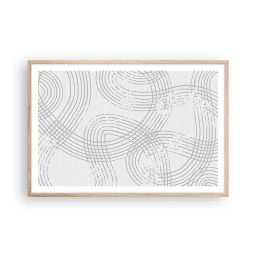 Plagát v ráme zo svetlého duba - Jednoduché východisko neexistuje - 91x61 cm