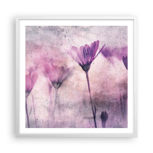 Plagát v bielom ráme - Sen kvetov - 60x60 cm