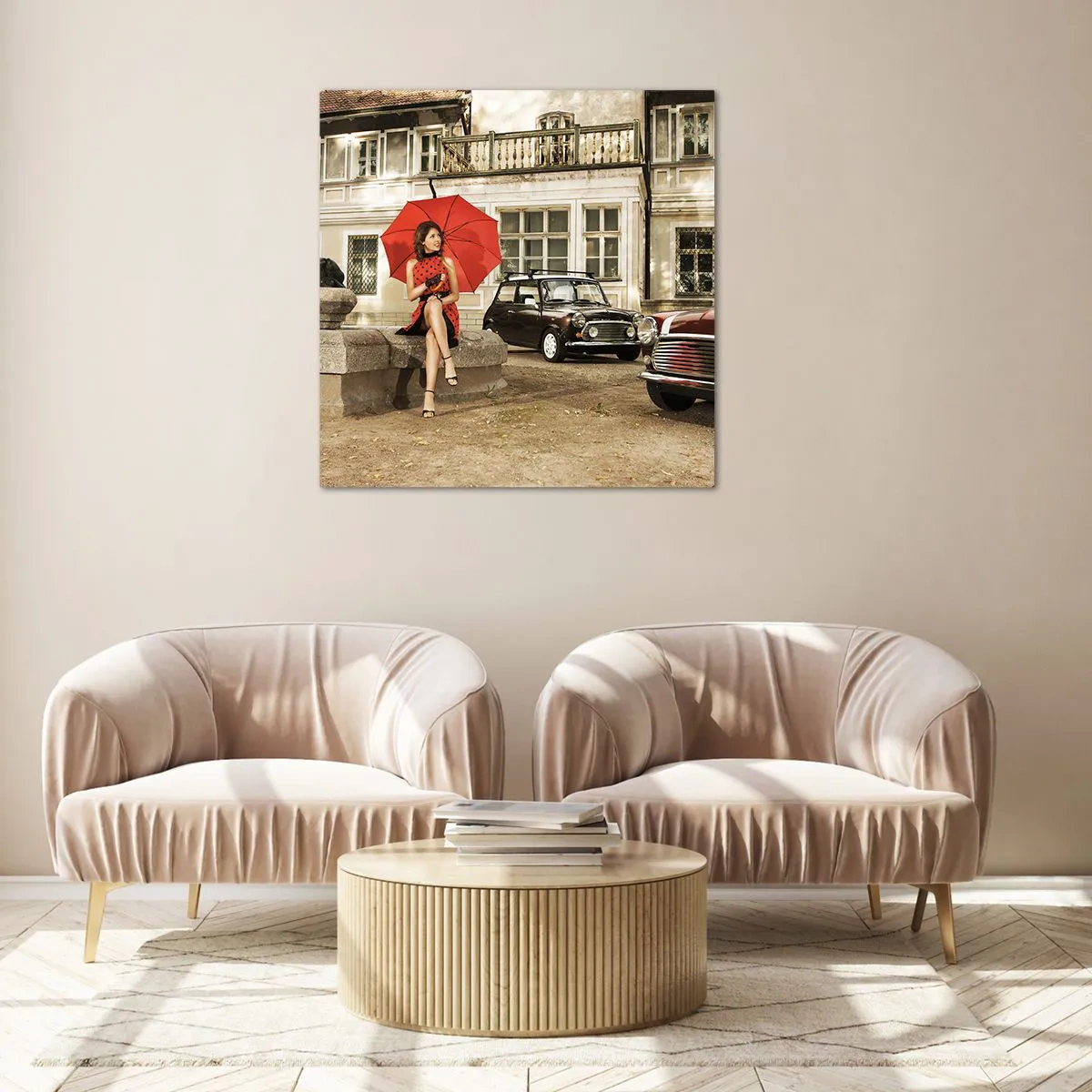 Obraz na skle - Sentimentálne mini cestovanie - 70x70 cm