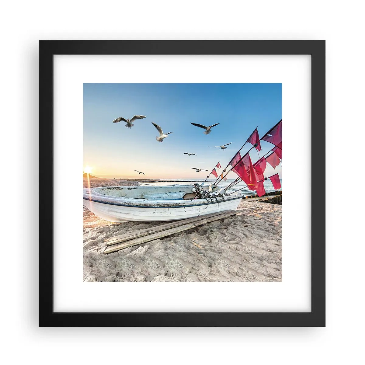 Plagát v čiernom ráme - Zaslúžená prestávka - 30x30 cm