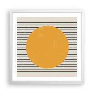 Plagát v bielom ráme - Sila jednoduchosti - 50x50 cm